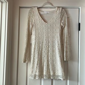 Boho/Retro Lace Dress With Sleeves Size Small